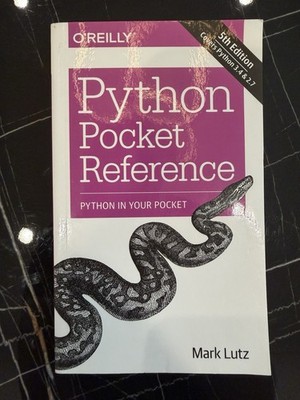 Python Pocket Reference 5th Edition by Mark Lutz - O'Reilly