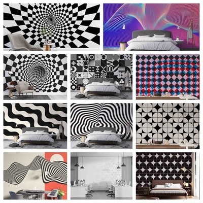 3D Geometric Pattern Self-adhesive Wallpaper Removable Wallpaper Wall Mural