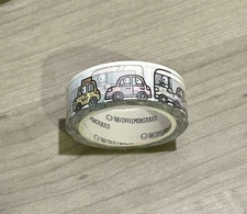 New TCMC White Cars & Trucks Emoti washi tape roll 15 mm The Coffee Monsterz Co.