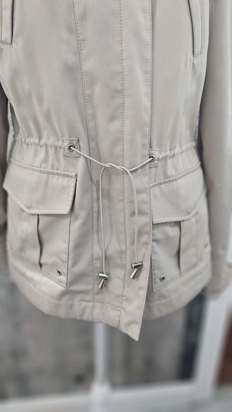 Classic Elements Beige Zip Drawstring Waist Pocke… - image 2