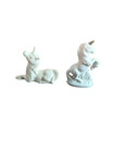 Unicorn Ceramic/Porcelain Vintage Mythical Magical Figurines Set Of 2