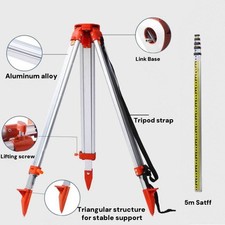 Aluminium Tripod & 5m Staff – For 360° Rotary Laser Level Tool