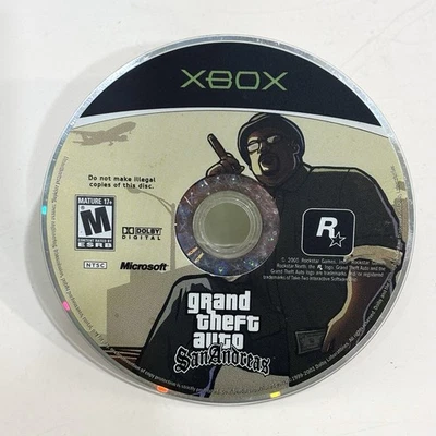 GTA Grand Theft Auto: San Andreas (Microsoft Xbox, 2005) - Disc Only - Image 1 of 2