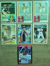 7 Card Luis Salazar Padres, Whitesox,  Tigers - excellent condition