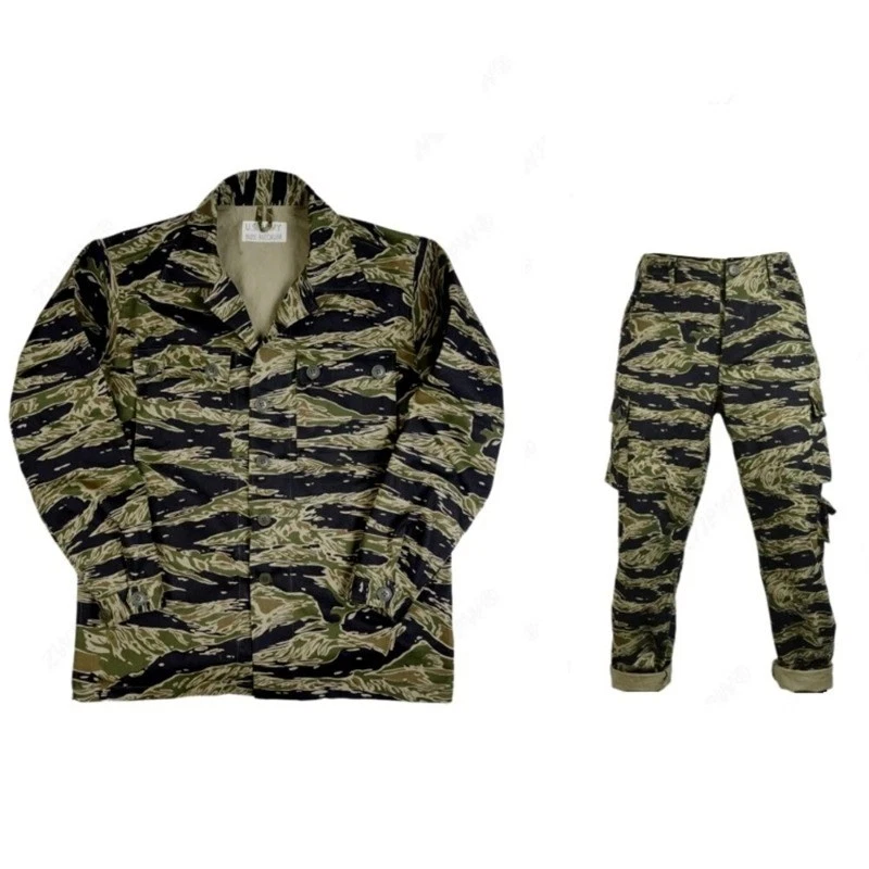 Uniformes de combate camuflados a rayas de tigre Pantalones USMC Chaqueta de selva Pantalones Foto 3 de 4