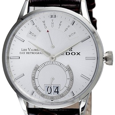 Edox Les Vauberts Day Retrograde set box ref. 34001 WR50 Watch