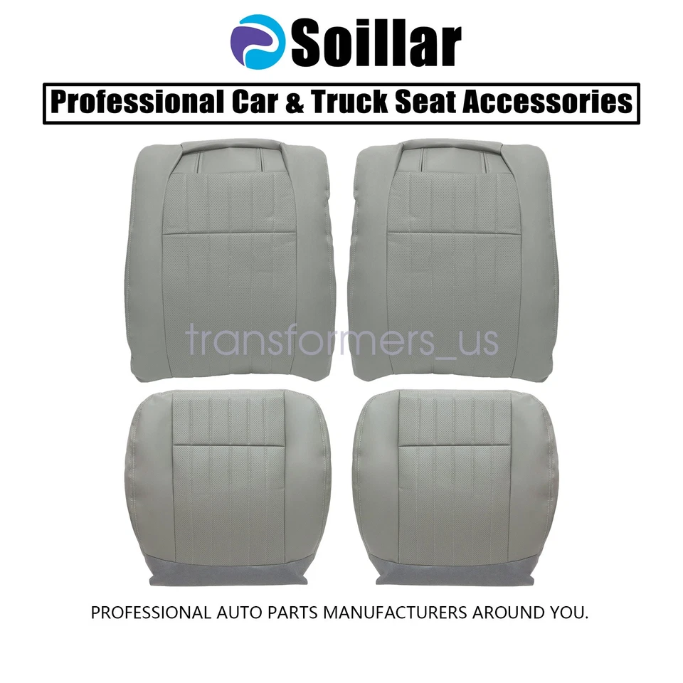 Серый кожаный чехол на сиденье водителя и пассажира для Chevy Impala SS 1994 1995 1996 годов выпуска - Изображение 2 из 4
