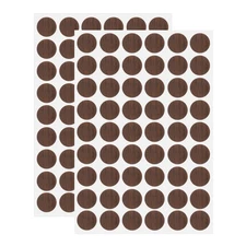 2 Sheets Screw Hole Stickers 21mm 54 in 1 Self-Adhesive Stickers, Taupe