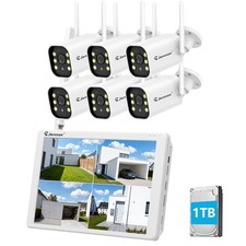 5MP Wireless WiFi Home IP Camera System Audio Outdoor 10CH 10'' Monitor NVR