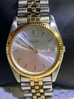 VINTAGE Seiko Presidential Quartz 7N43-8111- Two Tone Watch- WORKING