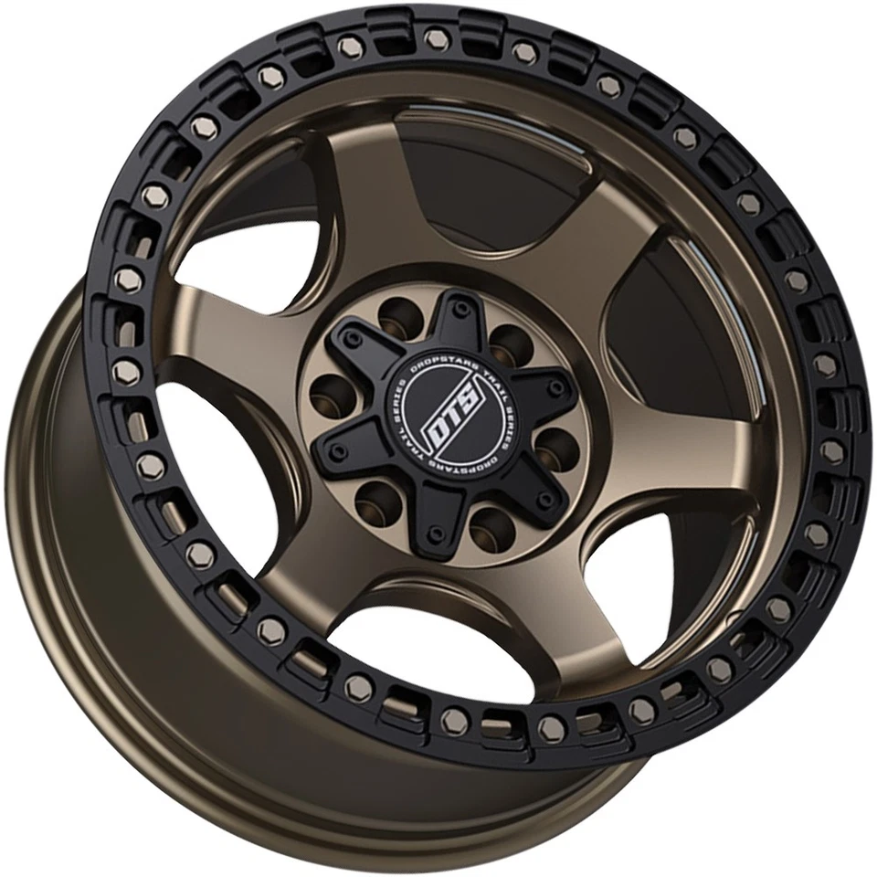 Dropstar 604BZB 20x10 5x5"/5x5.5" -19mm Bronze/Black Wheel Rim 20" Inch Foto 2 de 4