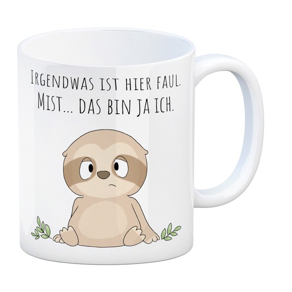 Faultier Kaffeebecher Mit Spruch Ich Bin Faul-image