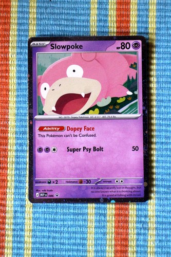 Pokemon TCG SLOWPOKE Mega Evolution NM Black Star Promo Cosmos Holo 086