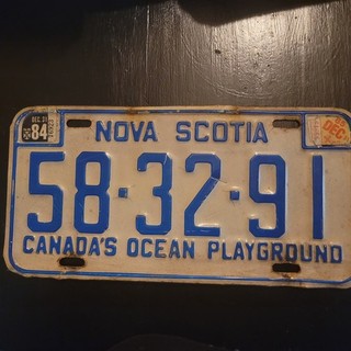Kanada US Kennzeichen Nova Scotia 1984