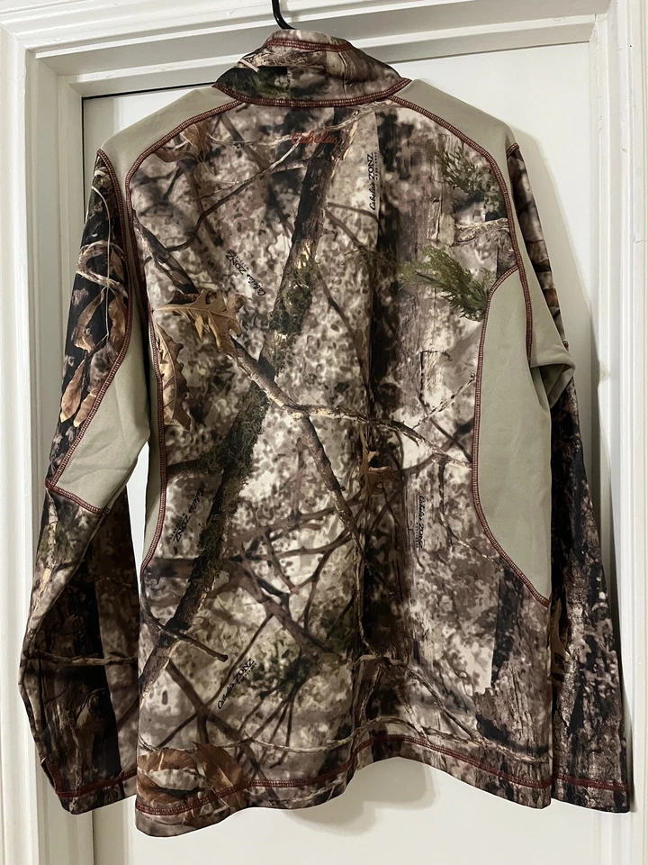 Cabela’s Camo 1/4 Zip Pullover Long Sleeve Men’s Med  Fleece Inner - Image 4 of 4