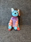 Vintage Ty Beanie Baby - HODGE-PODGE the Dog (Blue Feet) 6" Plush Stuffed Toy