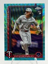Ryan Fitzgerald RC 2025 Topps Chrome Update #USC8 AQUA Wave Refractor /199 Twins