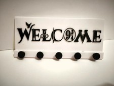 🪄🔑✨ Appendi Chiavi da Muro Tema Harry Potter “WELCOME” | 5 Ganci | Decor Magic