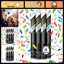 16" Electric Confetti Cannon Cartridges - 4 Multicolor Poppers for Weddings  Ev
