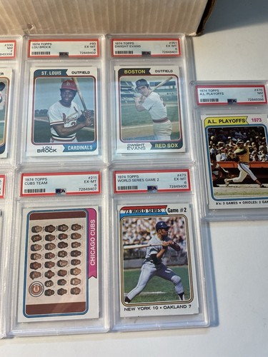 1974 Topps Baseball Near Comple Set 634/660 NO Dups EX to NM-MT includes 13 PSAs - Picture 6 of 20
