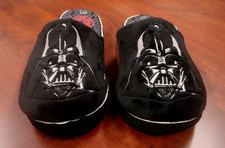 Vintage STAR WARS DARTH VADER SLIPPERS Adult Size L LARGE 11/12 BRAND NEW UNUSED