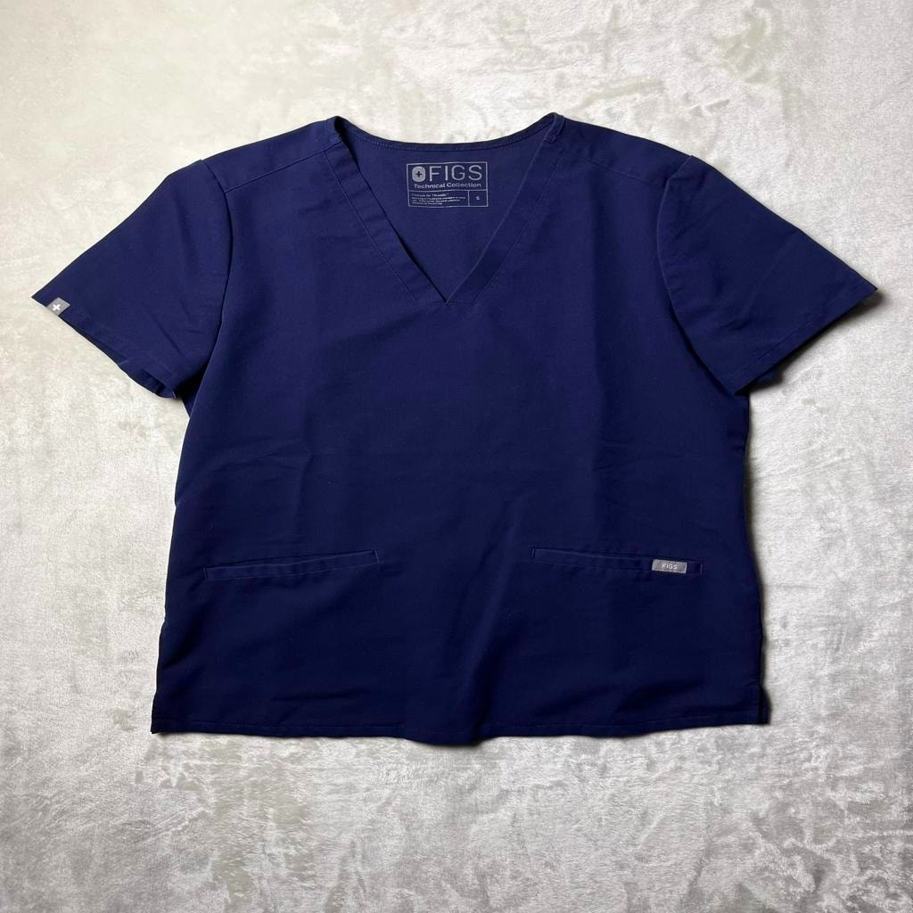 FIGS Scrub Set Women's S Zamora Joggers Casma & Rafaela Tops Dark Blue Medical image 5