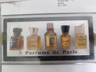 Parfums de Paris Vintage Miniatures Set 5 Parisian Fragrances. Boxed and NEW.