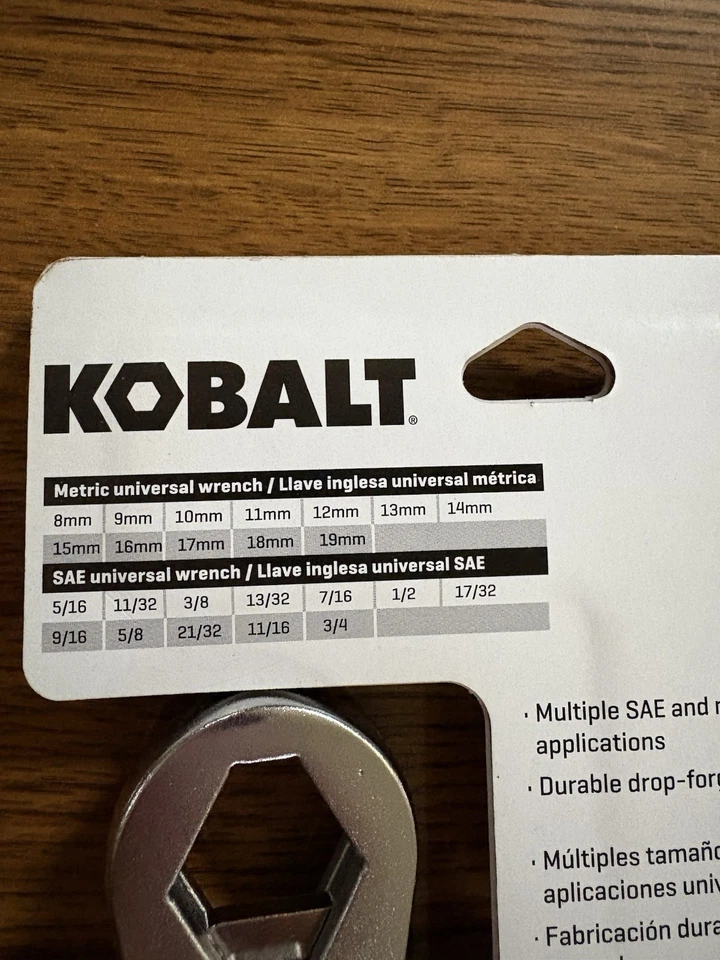 Nuevo juego de llaves universales Cobalt de 2 piezas Foto 3 de 3