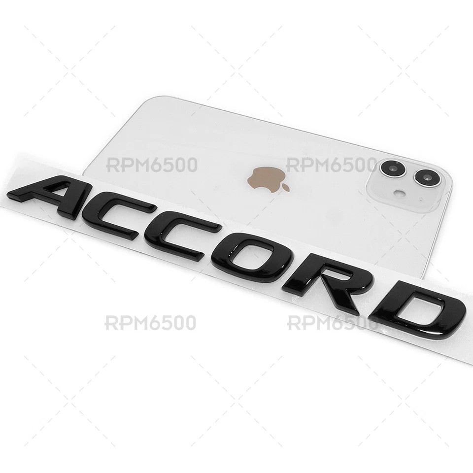 Honda 2018-2021 Accord Sport Gloss Black Logo Nameplate Emblem - Image 4 of 4