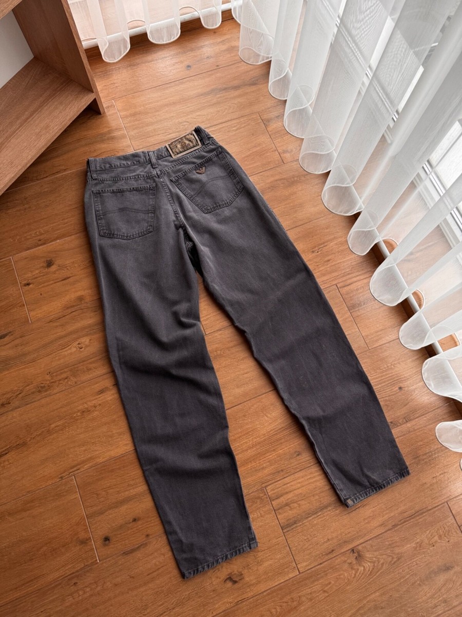 emporio armani baggy slacks グレー Emporio Armani Satin Pants Women's Size 2 Straight Leg Black