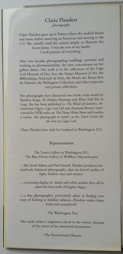 Claire Flanders 2002 Book Photographs Signed, 1st. Ed. - Picture 5 of 12