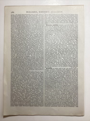 1910 Bulgaria Entry with Map Encyclopedia Britannica Vintage Wall Decor Old - Picture 10 of 10