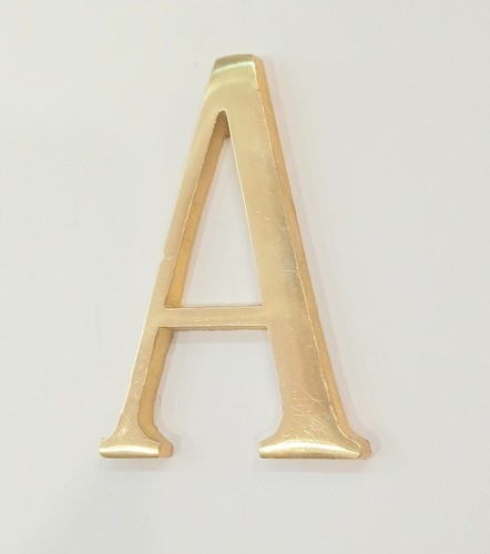 75MM (3Inch) Brass Home 26 Brass Polish Gold Alphabet Letters AtoZ Wall Mounted - Picture 6 of 57
