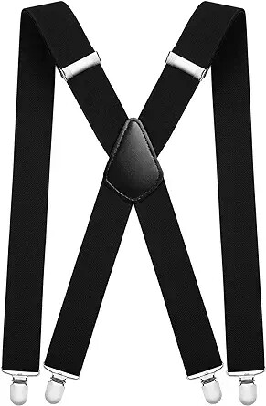 Mens Braces, Mens Suspenders with Strong Metal Clips, 3.5cm Wide Heavy Duty - Picture 1 of 8