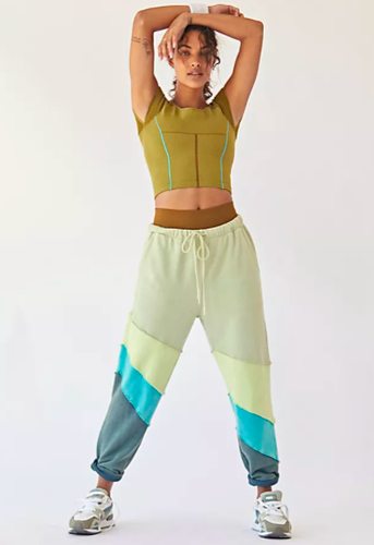 NEW Free People Movement Point Break Colorblock Top & Shorts Set $130 | SS - 162 - Picture 2 of 3