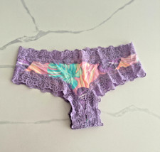 Victoria's Secret PINK Lace Trim Cheekster Panty Lilac Palm
