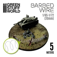 Simulated BARBED WIRE - 1/65-1/72 (20mm) - Razor Wire - Basing Model Railway