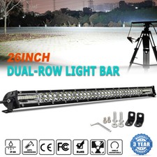 26inch Dual Row Led Light Bar Flood Spot Combo Driving Truck Boat Suv Atv 25