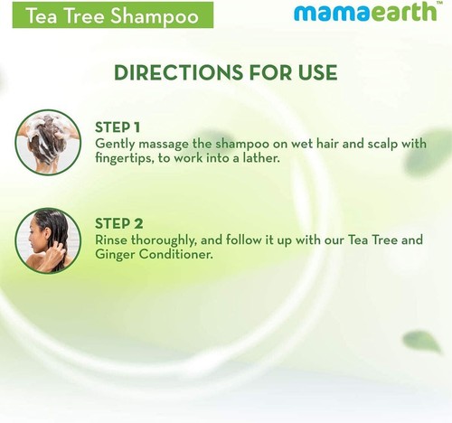 Champú anticaspa Mamaearth Tea Tree con aceite de árbol de té y jengibre 250 ml - Imagen 6 de 7