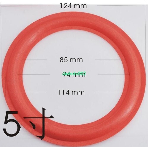 2pcs 4/5/6.5/8/10/12"inch speaker Red Foam edge Loudspeaker Foam Surround repair - Afbeelding 13 van 17