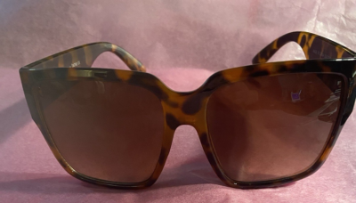 Brown Animal Print Square Sunglasses 147 mm NWOT unbranded  display picture 1