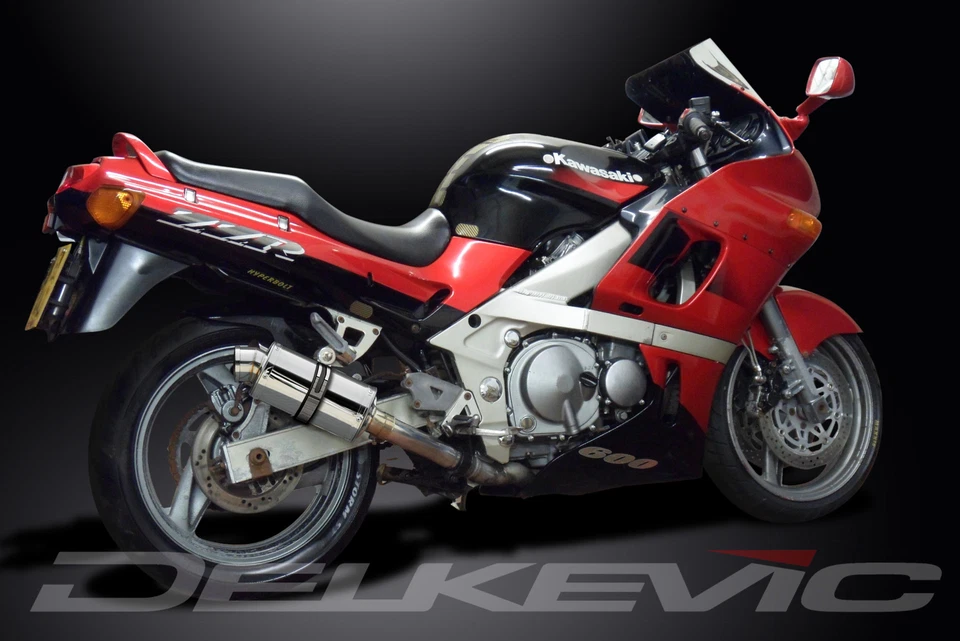 Kawasaki ZX-6 1990-01 ZZR600 02-05 9 дюймов овальный глушитель из нержавеющей стали комплект - Изображение 4 из 4