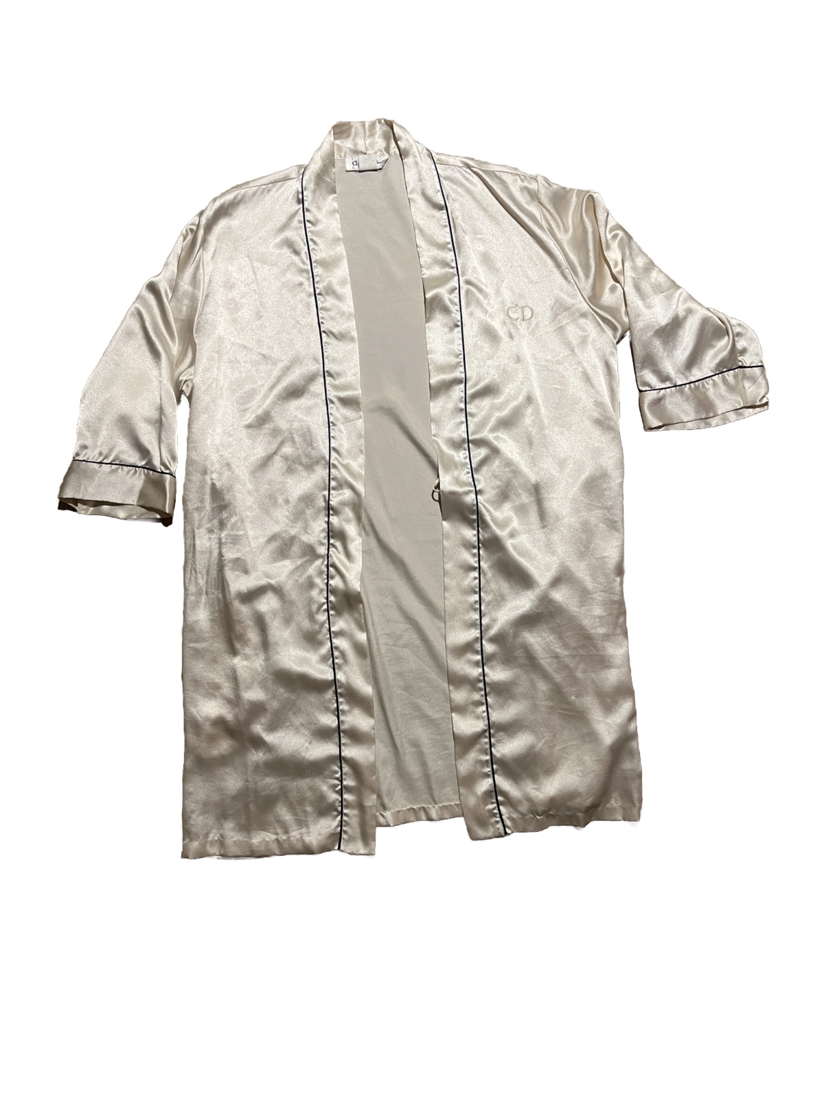 Vintage Christian Dior Logo CD nightgown and robe Med… - Gem