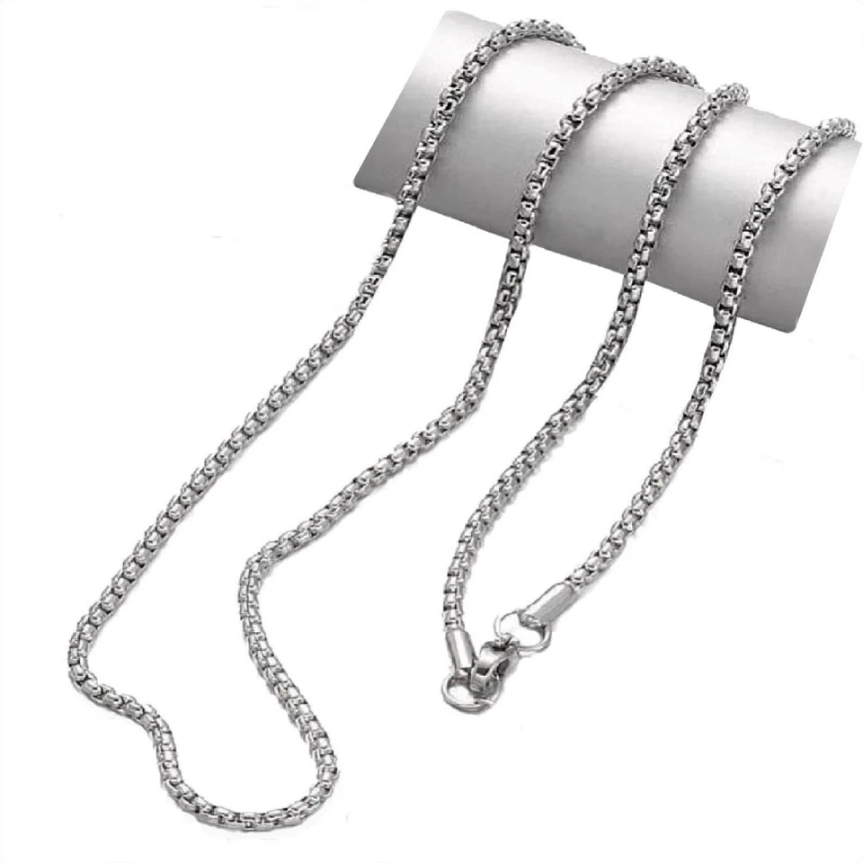 CATENINA COLLANA IN ACCIAIO INOX CATENA LUNGA 50 CM x 2,5 MM DA UOMO E DONNA - Immagine 2 di 4