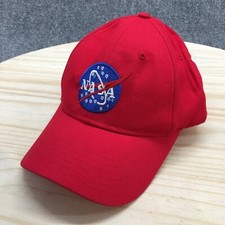 NASA OTTO Baseball Cap Mens Red OS Adjustable Curved Brim Embroidered Logo