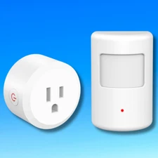 Wireless PIR Motion Sensor + Auto Control Switch Plug Socket for Smart Home 2023