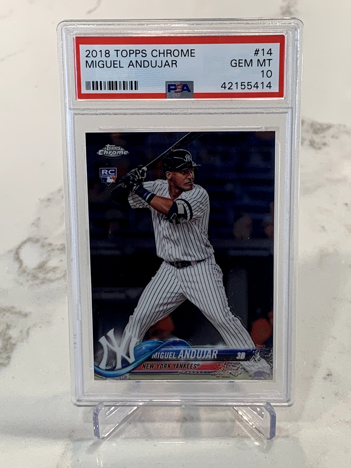Miguel Andujar - 2018 Topps Chrome #14 Rookie RC PSA 10