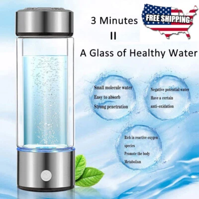 Hydrogen Rich Generator Water Cup Alkaline Ionizer Maker Bottle Anti-Oxidation