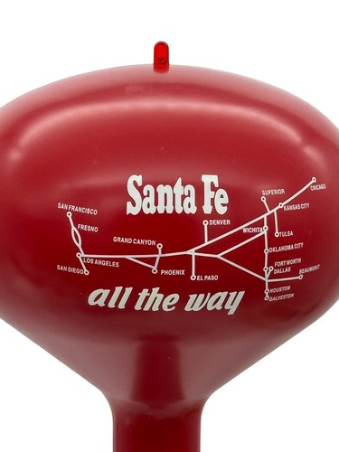Lionel O Scale Santa Fe Blinking Light Water Tower Red W/ White 13 Inches Tall - Picture 2 of 7