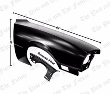 1970 - 1972 Maverick Right Fender w/o Antenna Hole MVFD7072-1R